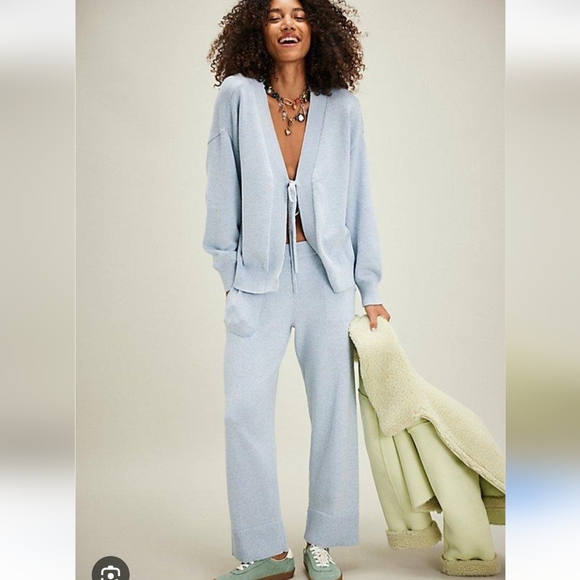 FP Beach Solar Sweater Set XS Light Blue NWOT - Picture 1 of 10